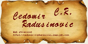 Čedomir Radusinović vizit kartica